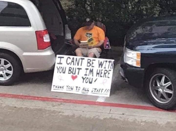 Supporting His Wife During Chemotherapy Sessions